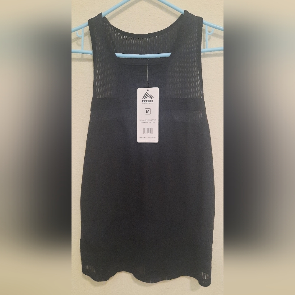 RbxWomen's Black Sleeveless Mesh Top